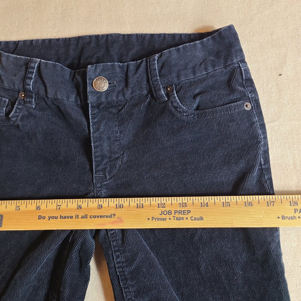 J Crew Favorite Fit Black Corduroy Pants Low Rise Skinny Fit Retro 90s Size 0T - Picture 12 of 15